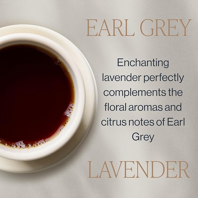 Rishi Tea Earl Grey Lavender Loose Leaf Pure Black Tea - Organic with Bergamot Oil and Lavender Flowers, Energizing & Caffeinated - 16 Ounces, 50+ Servings - Bloomnest