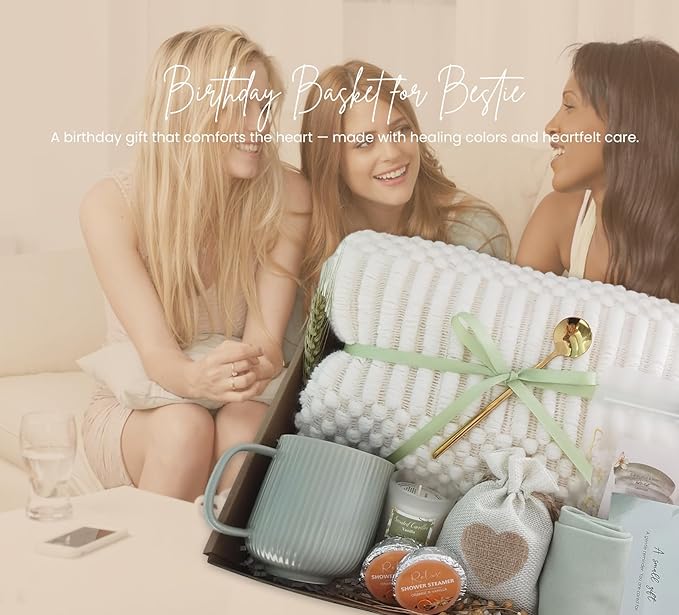 Get Well Soon Gift Basket- Relaxation, Birthday,Mothers Day /Self Care Package, After Surgery, Sympathy Gift for Loss of Loved One, Thinking of You Gift Set, Grief/Comfort/Miscarriage Gift for Women - Bloomnest
