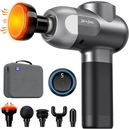 BOB AND BRAD C2 Plus Massage Gun with Heat, Deep Tissue Percussion Massager Gun, Muscle Massager, Electric Back Massagers for Professional Athletes Home Gym - Bloomnest