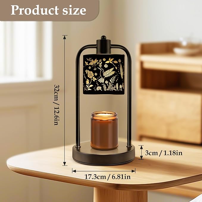 Candle Warmer Lamp Electric with Timer: Wax Melts for Warmer Yankee Candles Large - Dimmable Candle Warmer for Birthday Christmas Gift Bedroom Home Decor - Bloomnest