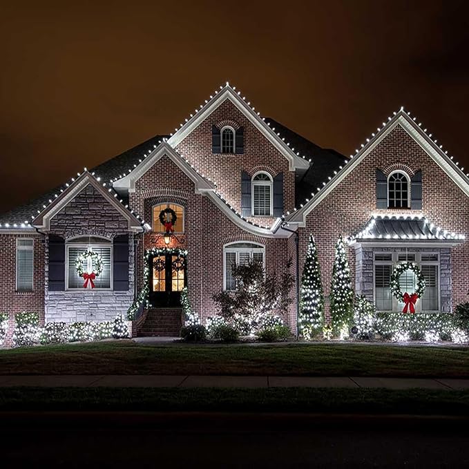 Meconard C9 Led Replacement Christmas Light Bulbs, C9 Shatterproof Led Bulbs for Christmas Indoor Outdoor String Lights, E17 Intermediate Base, Commercial Grade Holiday Bulbs, Cool White, 25Pack - Bloomnest