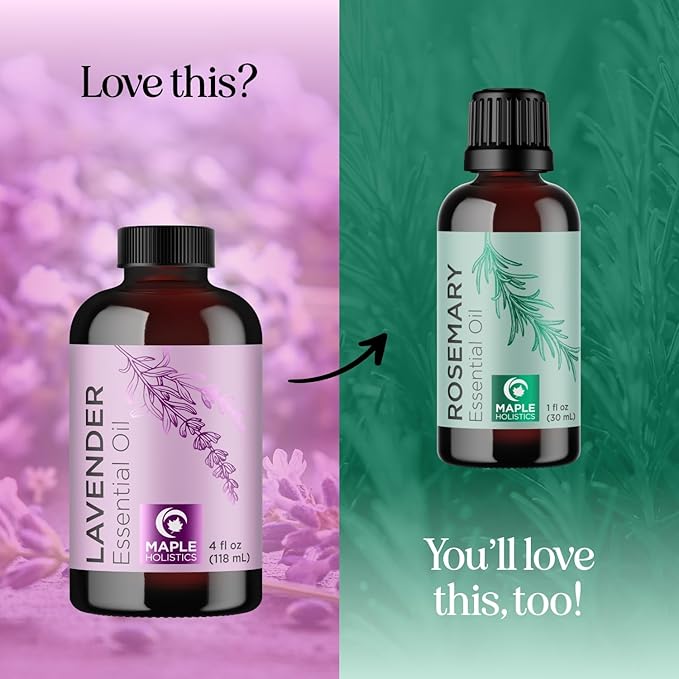 Pure Lavender Essential Oil - Lavender Oil for Hair Skin and Nails Plus Aromatherapy Diffusers Humidifiers Linens and Baths for at Home Spa Self Care - Premium Grade Non-GMO in Glass Bottle (4 Fl Oz) - Bloomnest