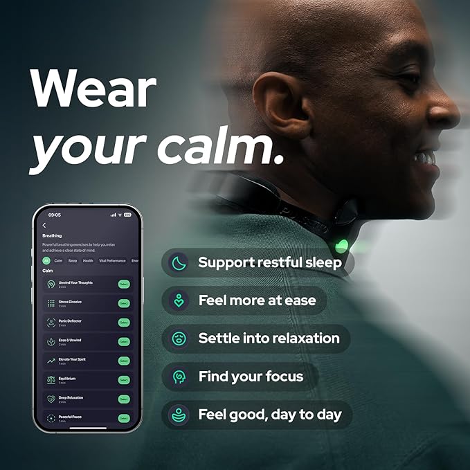 Pulsetto FIT Wellness Wearable with Vagus Nerve Support – Patented Neuro Technology for Relaxation, Stress Balance, Focus, and Restful Sleep Pulsetto