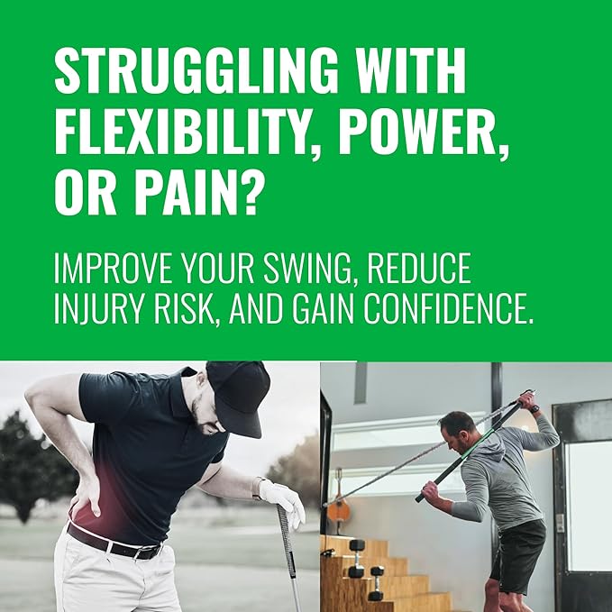 GolfForever Swing Trainer – Golf Training & Fitness System for Strength, Flexibility & Swing Power – Includes 30-Day Membership & Training Bar for Golf-Specific Workouts - Bloomnest