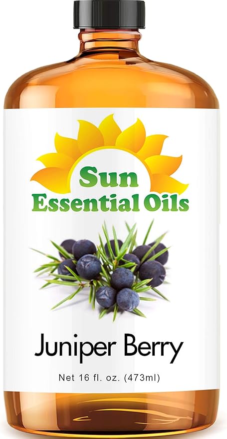 Sun Essential Oils Juniper Berry Essential Oil 16oz for Aromatherapy, Diffuser, Calming, Skin, Sleep - Bloomnest