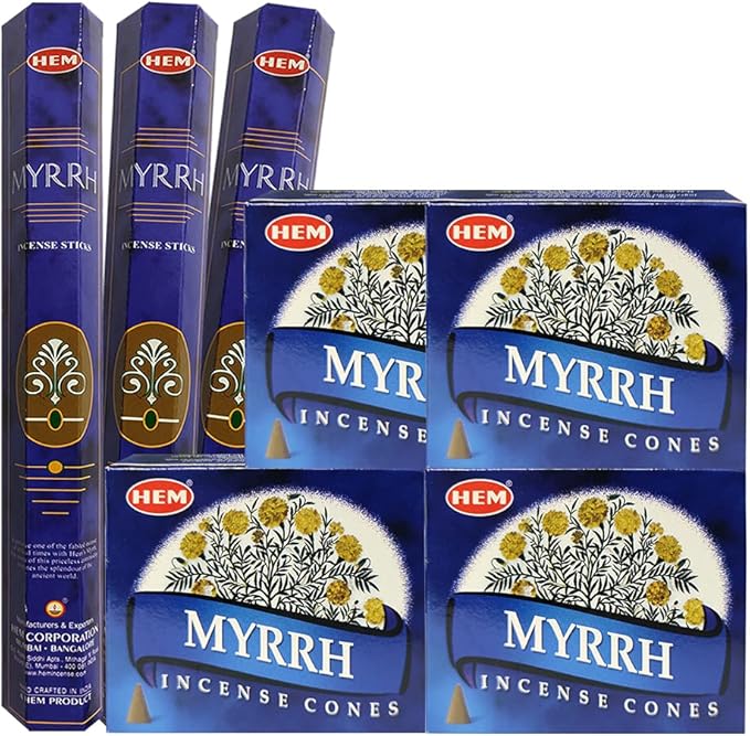 TRUMIRI Incense Variety Pack - 7 Sets of 102 Pieces (Incense Sticks & Cones, Bamboo Holder & Burner) TRUMIRI