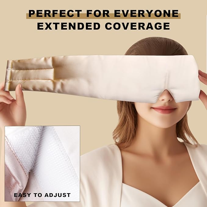 Silk Sleep Mask Champagne – 100% Mulberry Silk Luxury Eye Mask, Total Light Blocking, Breathable & Comfortable for Restful Sleep, Elegant Design – Ideal Gift for Sleep Lovers & Travelers