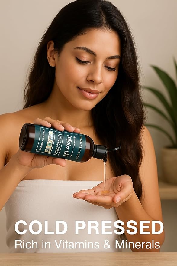 Organic Jojoba Oil for Skin, Hair & Face (8oz) | 100% Pure, Natural Cold Pressed - Bloomnest