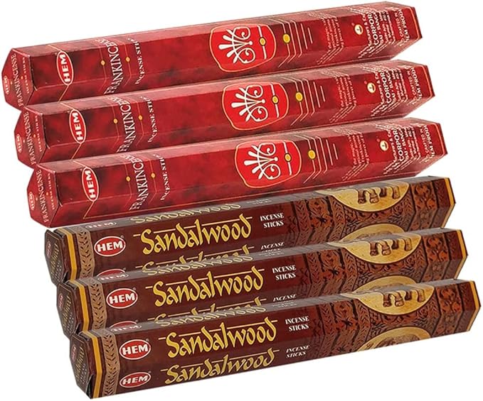 Sandalwood Incense Sticks & Holder Bundle Variety Pack from Hem Trumiri Insense Insence