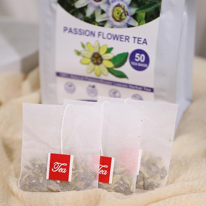 TEARELAE - Passion Flower Tea, 50 Count - Pure Passionflowers Leaves Tea Bags - Pasiflora Tea for Relaxation & Sleep- Non-GMO - Caffeine-Free - Bloomnest
