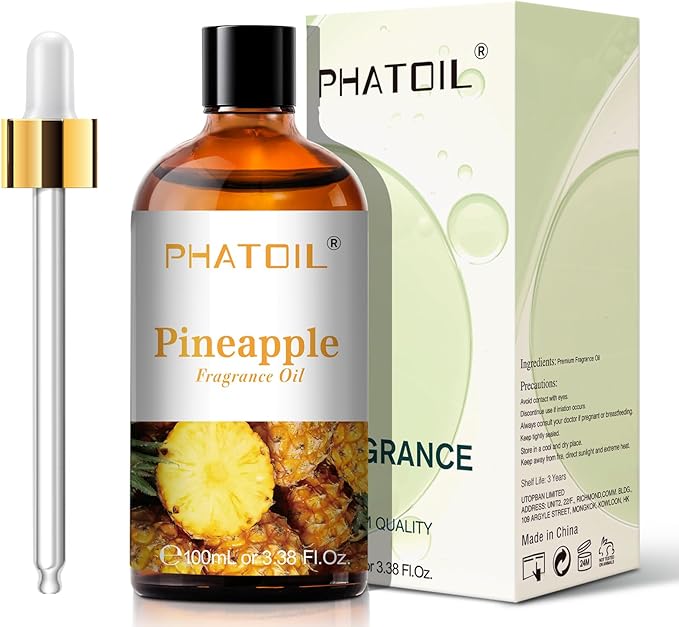 PHATOIL 3.38FL.OZ Pineapple Fragrance Oils for Aromatherapy, Essential Oils for Diffusers for Home, Perfect for Diffuser, Yoga, Skin Care, DIY Candle and Soap Making - 100ml - Bloomnest