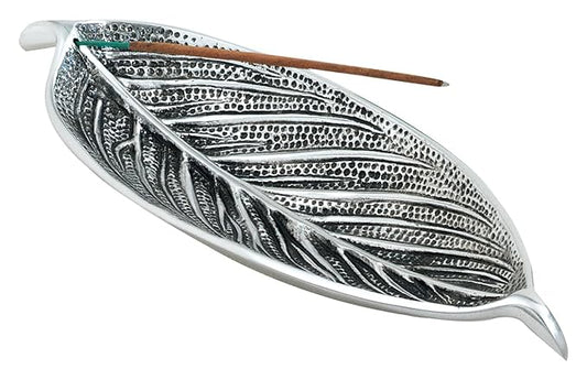 Triloka Large Recycled Aluminum Leaf Incense Holder - Bloomnest