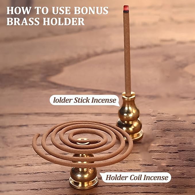 Ceramic Incense Burner with Lid, Bowl Burner， Cone Incense Burner, Ceramic Censer Suitable for Incense/Cone/Coil/Sticks, There are 30 Incense Cones+ Metal Incense Holder+Fireproof Cotton Inside. - Bloomnest