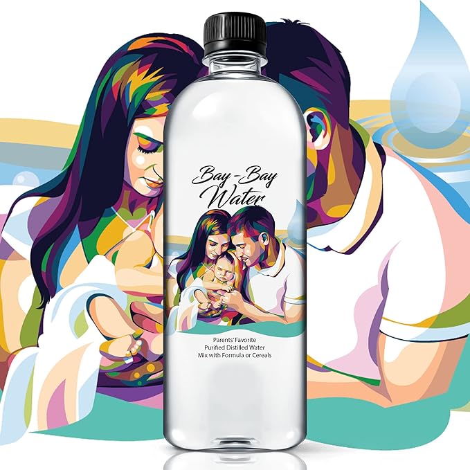 Bay Bay Water - Purified Distilled Water for Babies - 16.9 oz. - Use for Everyday Drinking, Infant Formula, Milk, and Baby Cereal - BPA Free - No Fluoride, Phosphate - Prevent Mineral Overload - (24)