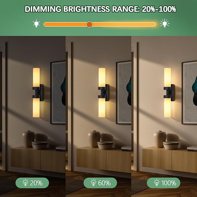 Rechargeable Wall Sconces Set of Two with Remote, Black Battery Operated Wall Sconce with Milky Glass, Sconces Wall Decor Set of 2 Wall Light Fixtures for Bedroom Bathroom Mirror Living Room - Bloomnest