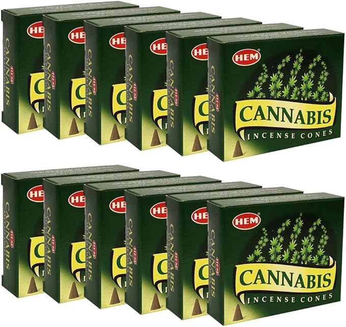 Cannabis Incense Cones and Cone Incense Burner Bundle Insence Insense Hem Incense TRUMIRI