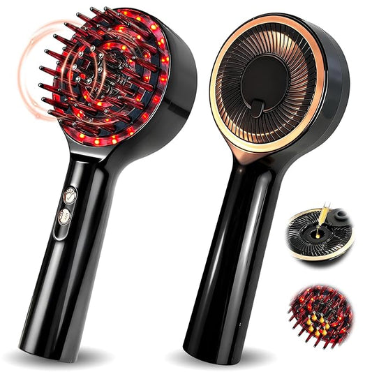 3 in 1 Scalp Massager Hair - 360° Hair Oil Applicator Electric Scalp Massager IPX7 Waterproof for Home & Travel (Black) Bloomnest