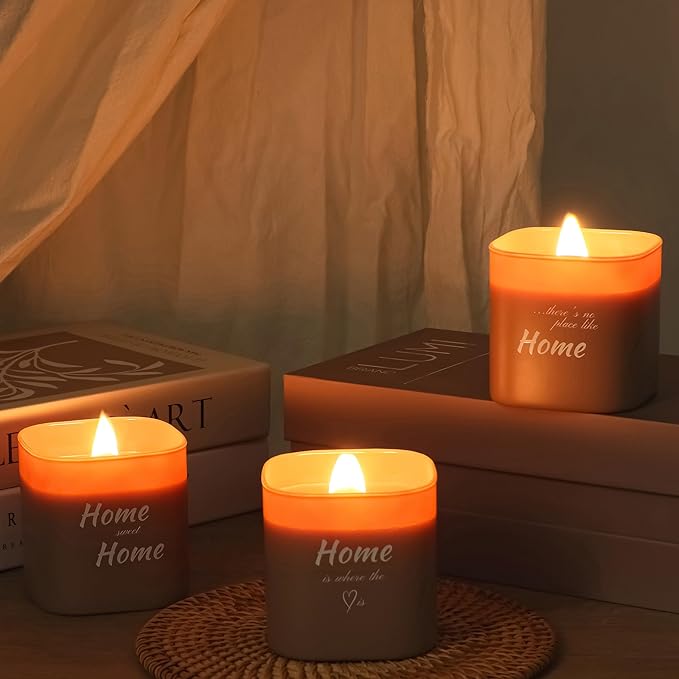 Set of 3 Premium Scented Soy Candles Gift Set | Home Collection – White Musk, Bamboo Forest & Peony Garden | Crackling Wood Wick | Luxurious Candle Set for Relaxation, Home Décor & Gifts | 9.8oz Each - Bloomnest