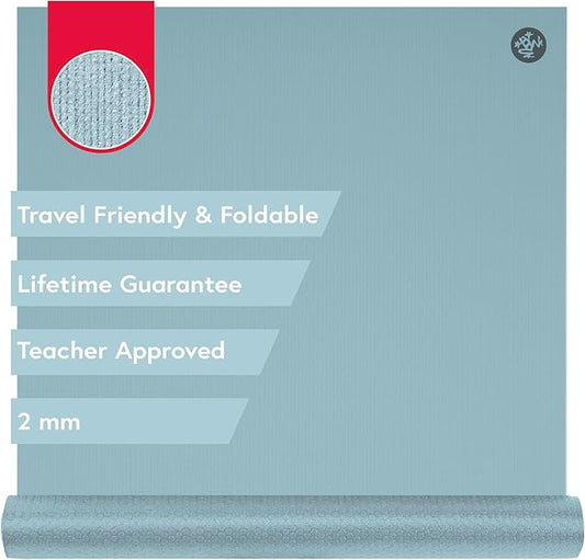 Manduka PRO Travel Yoga Mat - 2mm | Foldable & Travel Friendly | Lifetime Durability | Teacher Approved | Hygienic Construction - Bloomnest