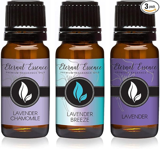 Trio (3) - Lavender Chamomile, Lavender Breeze & Lavender - Premium Fragrance Oil Trio - 10ML EternalEssenceOils