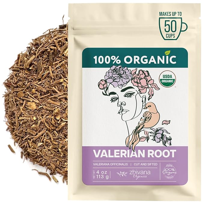 Organic Valerian Root Tea (4oz.) - Te De Valeriana Organica Para Dormir y Ansiedad - Valerian Tea - Valarian Roots Herb to Support Sleep, Healthy Stress Response, Relax Muscles - Bloomnest