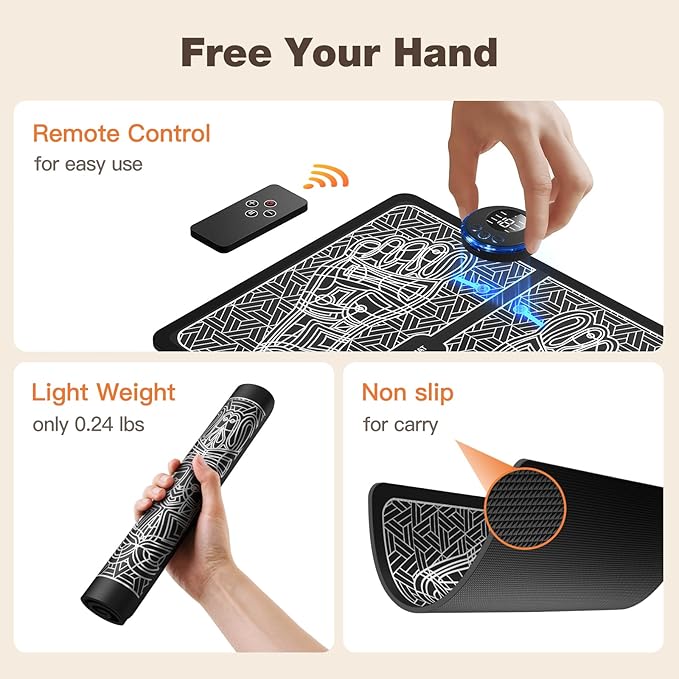 Transcutaneous Electronic Nerve Stimulator and Powered Muscle Stimulation for Pain Relief, EMS Foot Massager Bloomnest