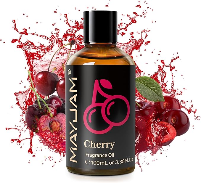 MAYJAM 100ML/3.38FL.OZ Cherry Fragrance Oils with Glass Dropper, Essential Oils for Diffusers for Home, Long Lasting Scented Oils for Diffusers Soap Candle Making - Bloomnest