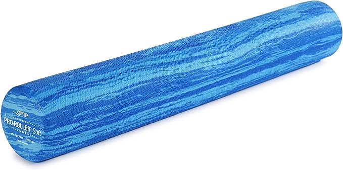 OPTP PRO-Roller Soft Density Foam Roller – Low Density Soft Foam Roller for Physical Therapy, Pilates, Yoga Foam Roll Exercises, and Muscle Recovery- Blue 36" x 6" - Bloomnest