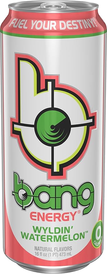 Bang Energy Wyldin’ Watermelon, Sugar-Free Energy Drink, 16-Ounce (Pack of 12) - Bloomnest