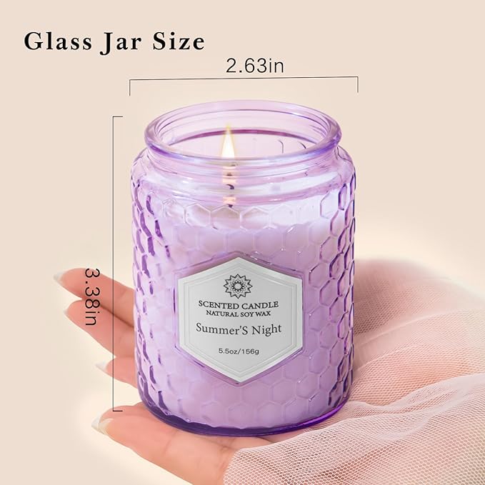 Candles for Home Scented, 6 Pack Aromatherapy Candles Gifts Sets for Women Birthday,33 oz Soy Wax 240 Hour Long Lasting Jar Candles - Bloomnest
