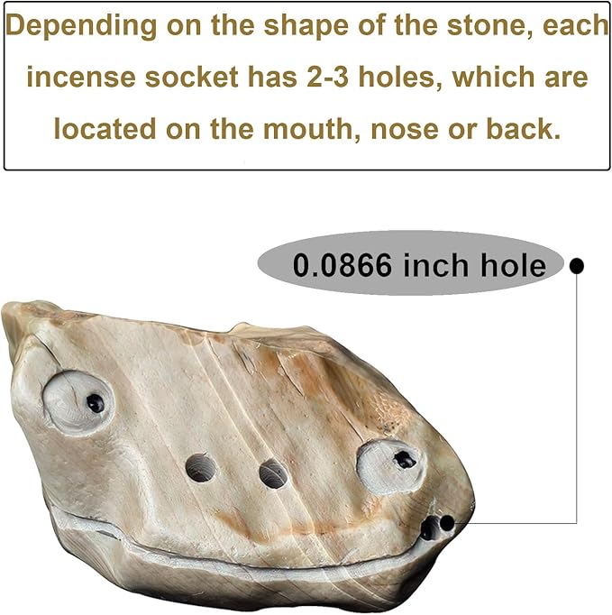 Handmade Frog Incense Holder - Unique Decorative Stone Aromatherapy Burner for Home, Office, Yoga & Meditation - Natural River Rock Craft, Gift for Zen Lovers (Each Piece Varies)