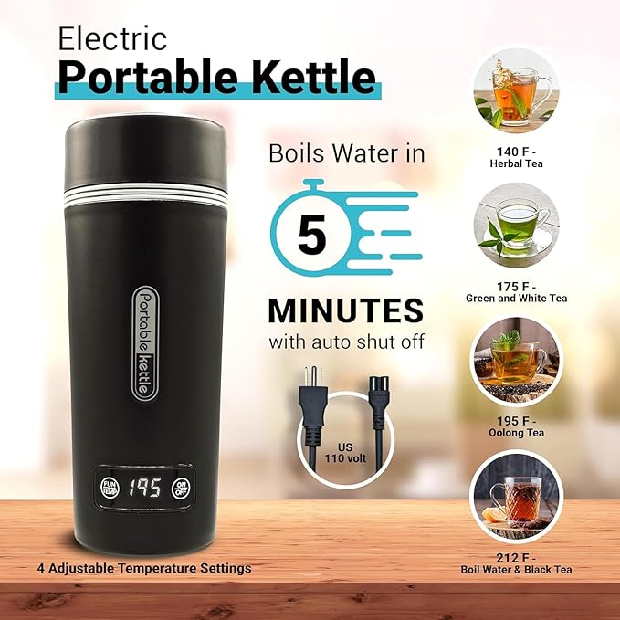 Tea Gift Set with Kettle – 26 -Piece Sampler for Women & Men, Insulated Mug, Assorted Organic Hrny & Sons Teas, Pure Honey & Accessories (Teal+Kettle - Hrny) - Bloomnest