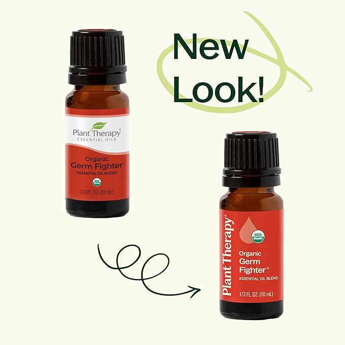 Plant Therapy Organic Fighter Essential Oil Blend 100% Pure, Undiluted, Therapeutic Grade 10 mL (1/3 oz) - Bloomnest
