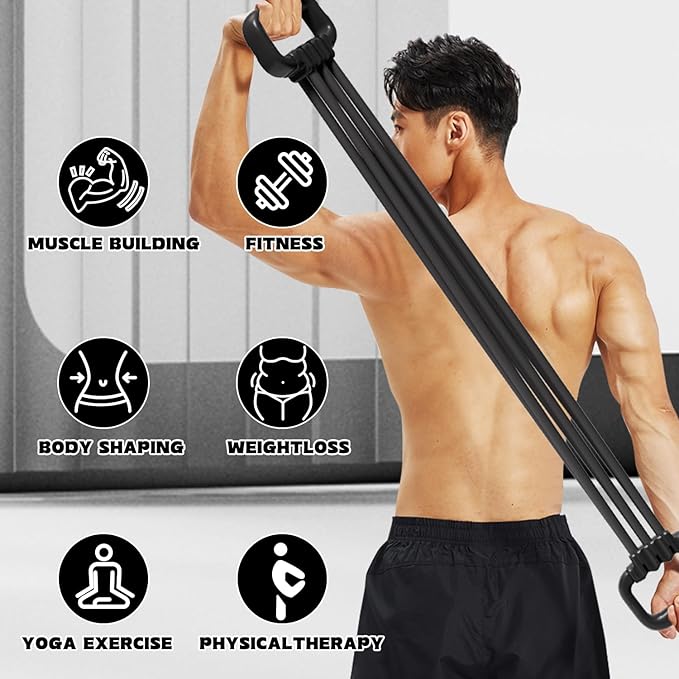 Resistance Bands with Handles, Single Resistance Bands, Exercise Bands with Comfortable Handles, Resistance Training, Physical Therapy, Home Workouts, Fitness, Pilates - Bloomnest