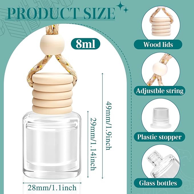 AROIC Premium Scent Car Air Freshener, 6 Pack Hotel Scent Collection Diffuser Set, Long Lasting Luxury Fragrance Essential Oil Aromatherapy, Hanging Air Freshener for Car Interior Accessories Unisex - Bloomnest
