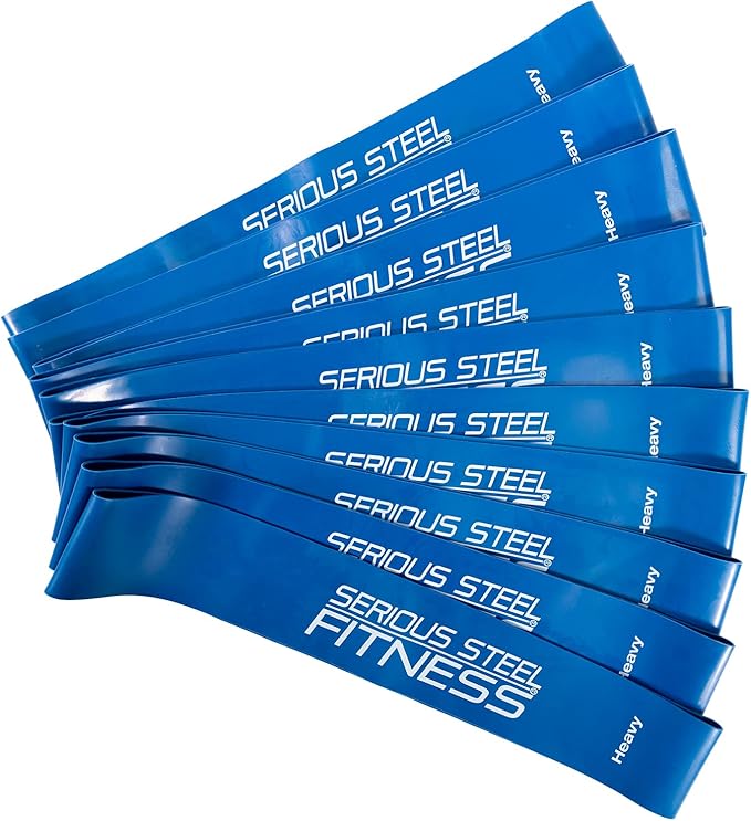 Serious Steel Fitness Mini Resistance Loop Bands | Rehab and Prehab Stretch Bands | 12" Exercise Workout Bands (Sets of 5 Pack and Sets of 10 Pack Trainer Options Available!) - Bloomnest