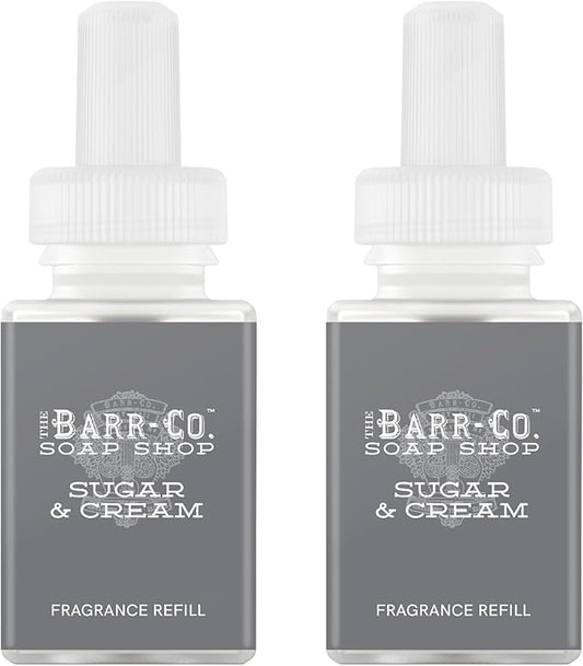 Pura & Barr-Co. Home Scent Refill - Smart Home Air Diffuser Fragrance - Up to 120-Hours of Premium Fragrance per Refill - Household Essential - Clean & Safe Diffuser - 2 Pack, Sugar & Cream