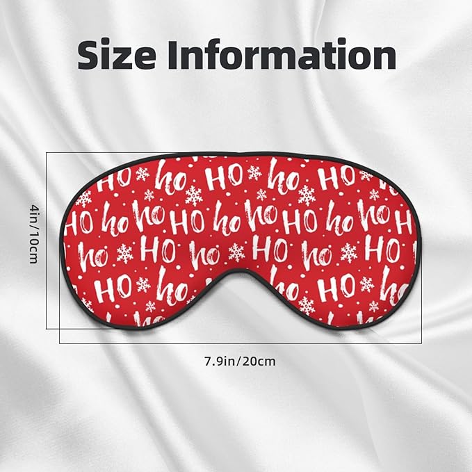 Sleep Eye Mask Hohoho Santa Claus Laugh Sleep Mask for Women Men Comfortable Eye Mask with Adjustable Strap Soft Eye Cover Blindfold for Travel Yoga Nap Shift Work - Bloomnest