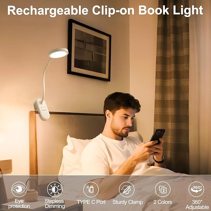 Red Light Therapy 625nm, LED Happy Lamp 4500K, Sleep Aid Lamp Blue Light Blocking Dimmable for Deep Relaxation Travel Meditation and Yoga, Reading (White) - Bloomnest