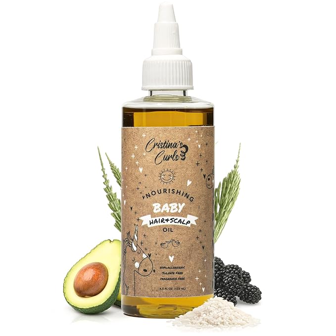 Cristina's Curls Baby Hair & Scalp Oil – Lightweight Massage Oil To Loosen Dry Flakes And Seal Softness - Bloomnest
