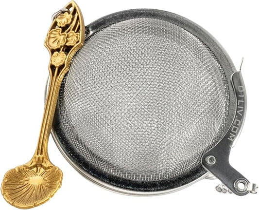 Tea Strainers For Loose Tea Stainless Steel Tea Ball Infuser Tea Ball For Loose Leaf Tea Infuser For Loose Leaf Tea Loose Leaf Tea Steeper Cute Tea Infuser Gift (Lobed)