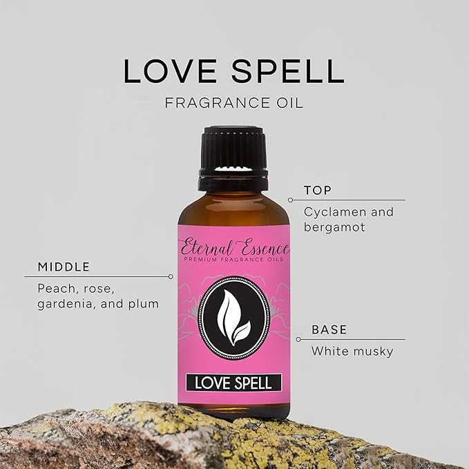 Eternal Essence Oils Love Spell Type Premium Fragrance Oil 30ml - for Candle, Soap Making, Aromatherapy, Diffusers, Home Care & Humidifiers EternalEssenceOils