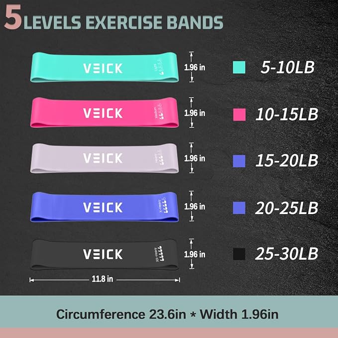 VEICK Resistance Bands, Exercise Bands, Workout Bands, Resistance Bands for Working Out with Handles for Men and Women, Exercising Bands for Fitness Weights Work Out at Home - Bloomnest