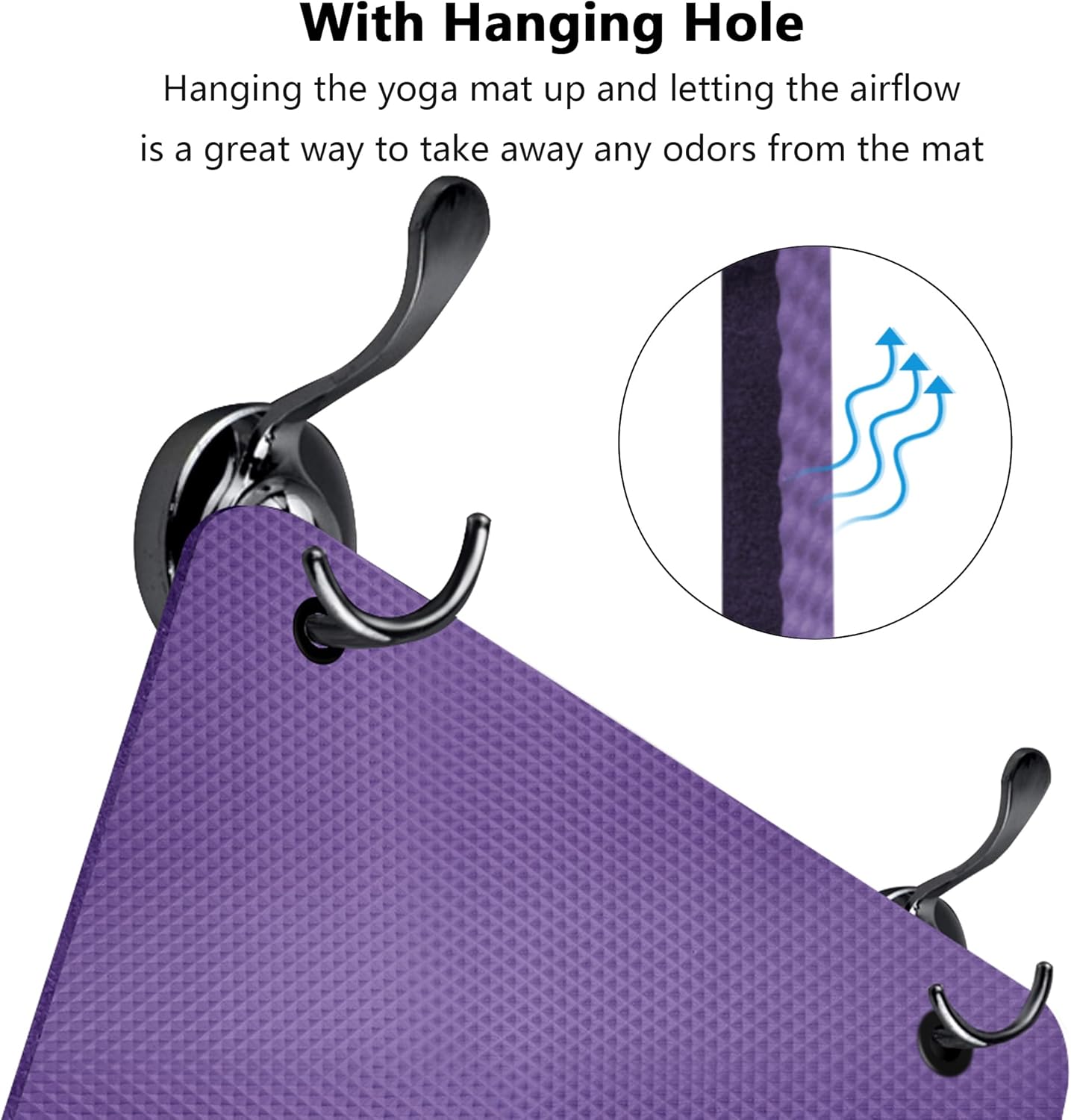 LFS Yoga Mat 72.8" x 31.5" x 2/5 inch Thick With Strap and Bag, Extra Wide Workout Mat for Women and Men, Non Slip Exercise Mat for Home Outdoor Yoga, Pilates, Stretching, Floor & Fitness Workouts