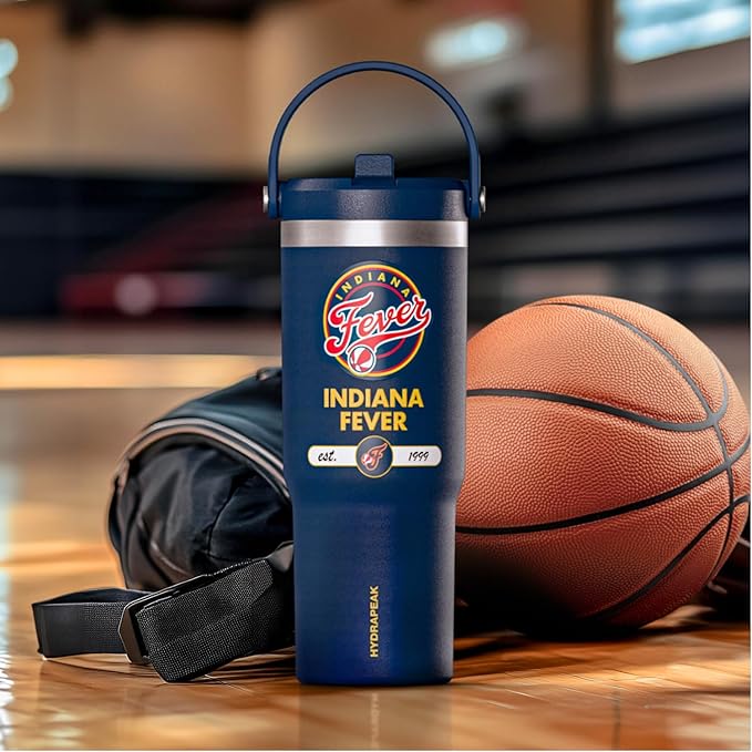 Hydrapeak x WNBA Officially Licensed Golden State Valkyries 32 oz Nomad Tumbler with Handle and Straw Lid, Leakproof Stainless Steel Water Bottle - Bloomnest