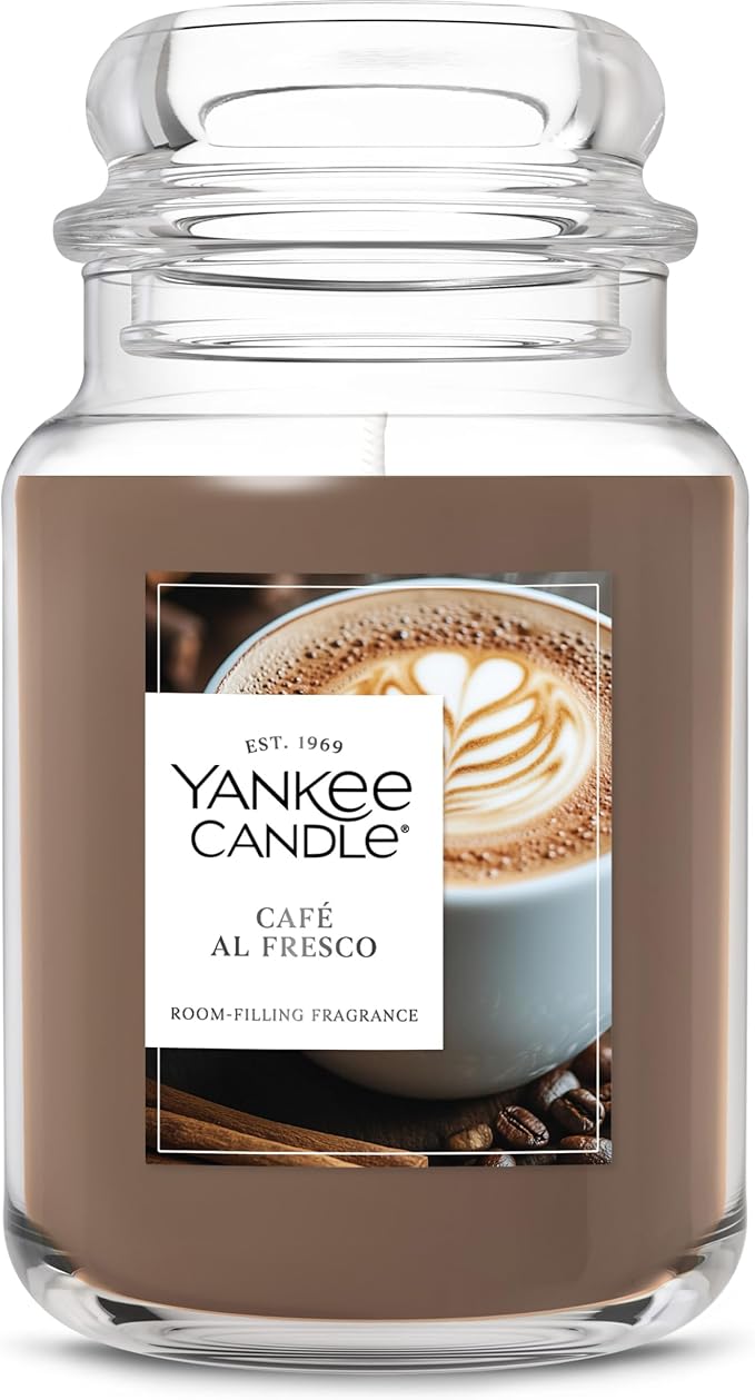 Yankee Candle Café Al Fresco Scented Candle, 22oz Large Jar with up to 150 Hour Burn Time, Giftable - Bloomnest