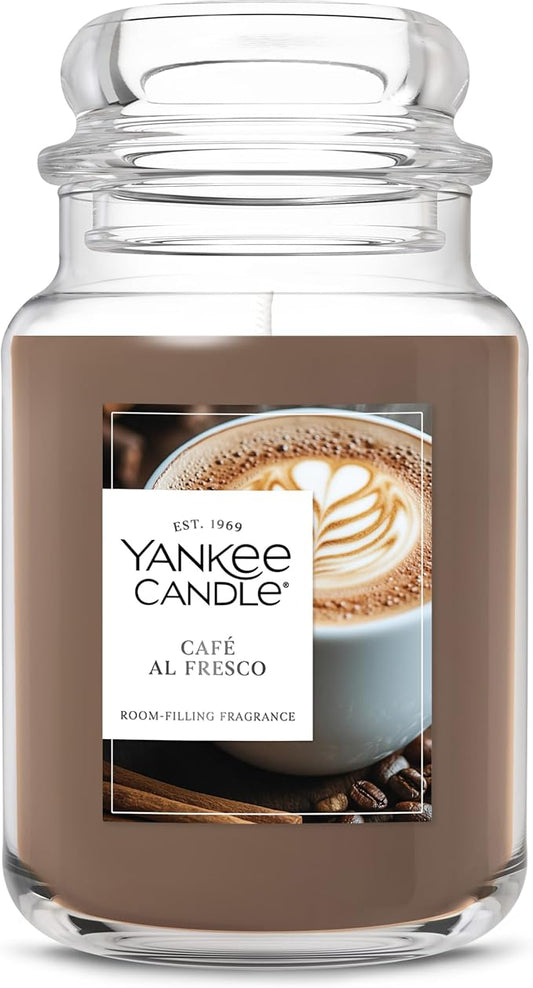 Yankee Candle Café Al Fresco Scented Candle, 22oz Large Jar with up to 150 Hour Burn Time, Giftable - Bloomnest