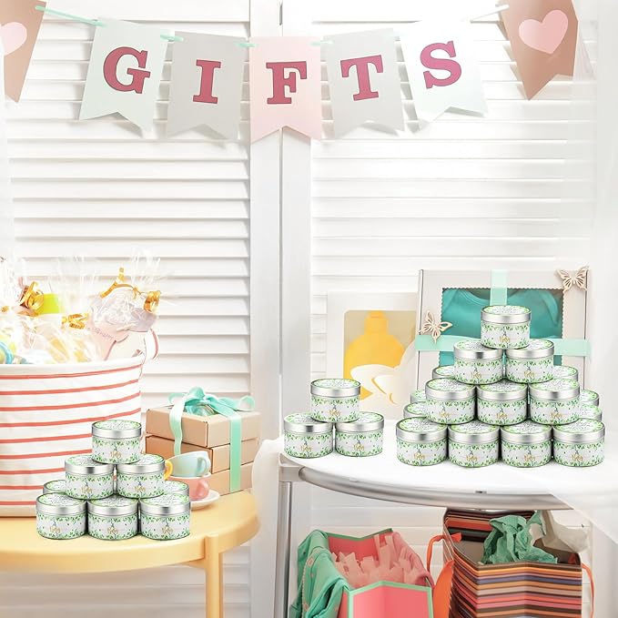 50 Pcs Baby Shower Party Favors Candles Lavender Scented Gender Reveal Gifts Bulk Candles for Favors Baby Shower Rustic Return Gifts(Eucalyptus) - Bloomnest