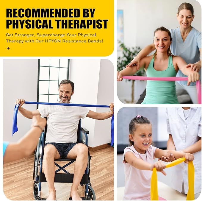 Resistance Bands, Exercise Bands, Physical Therapy Bands for Strength Training, Yoga, Pilates, Stretch Elastic Band with Different Strengths, Workout Bands for Home Gym - Bloomnest