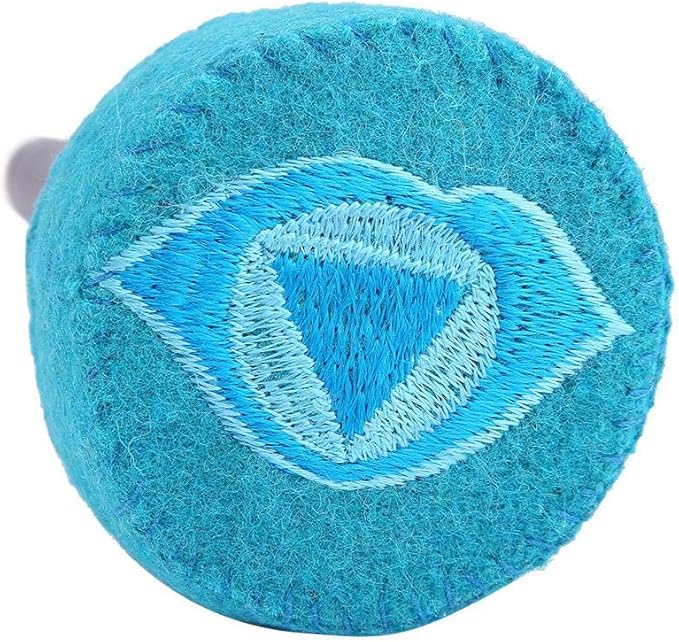 Hard Wood Felted Striker, Handmade Hard Wood Multi-purpose Tibetan Buddhism Singing Bowl Mallet Striker Stick for Meditation Chakra Healing Prayer and Yoga (Light blue) - Bloomnest